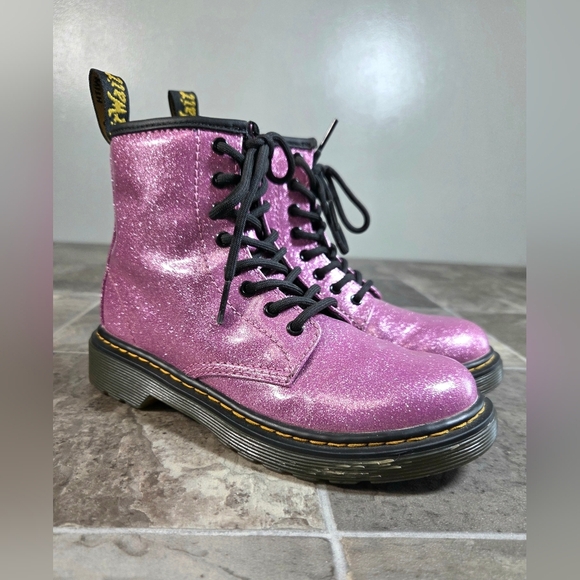 DR. MARTENS 1460 GLITTER J BOOTS. - Picture 1 of 10